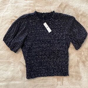 NWT JCrew smocked top
